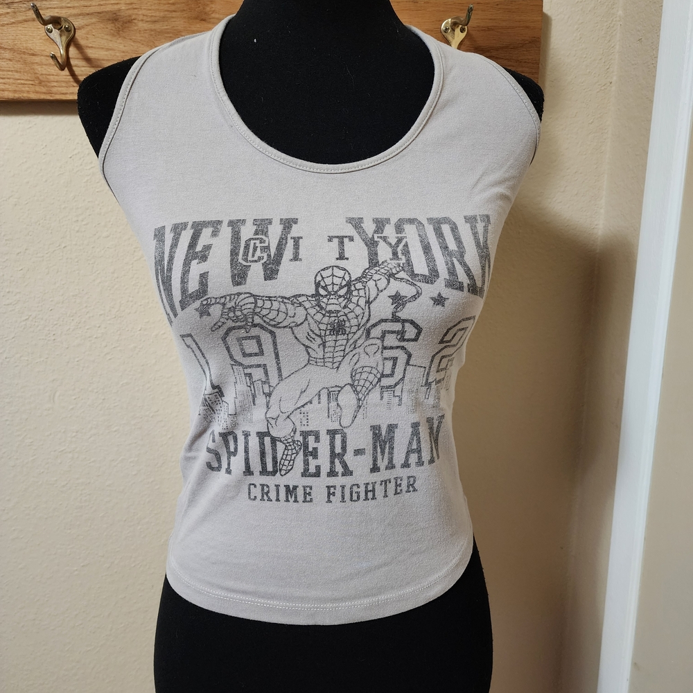Marvel Spider-Man Graphic Grey Halter Top